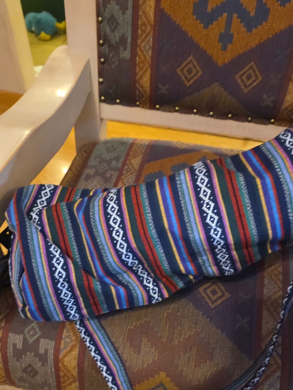 Elenture Bohemian Striped Canvas Yoga Mat Bag Carrier NWT - Picture 8 of 10